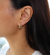 Twist Pave Hoops
