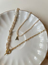 Pearl Initial Necklace