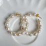Bold Pearl Hoop Earrings