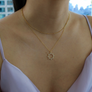 Pave Sunburst Necklace