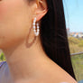 Bold Pearl Hoop Earrings