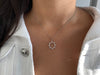Pave Sunburst Necklace