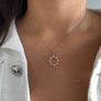 Pave Sunburst Necklace