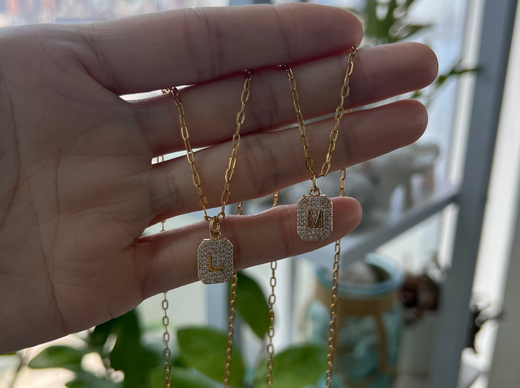 Tag Letter Necklace