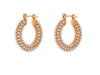 Pave Pearl Hoops