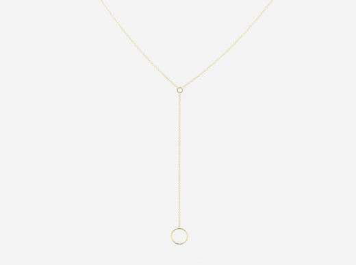 Circle Lariat Necklace