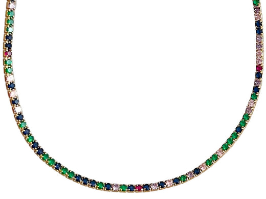 Rainbow Tennis Choker