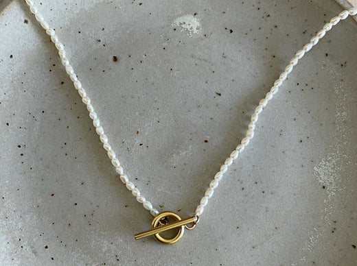 Toggle Pearl Necklace