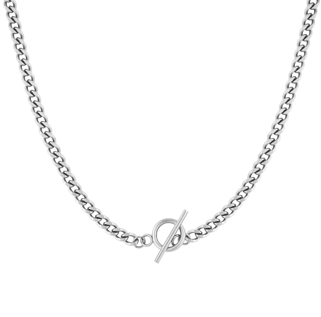 Gold Link Necklace with Toggle Clasp – KennethJayLane.com