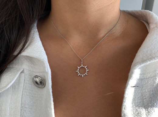 Pave Sunburst Necklace