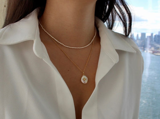 Pearl Bee Necklace