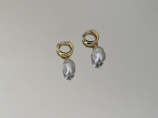 Hoop Pearl Earrings